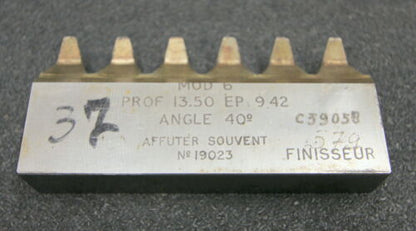 ROLLET PARIS Hobelkamm rack cutter m= 6 Angle 20°