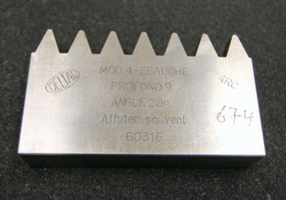 DELTAL Hobelkamm rack cutter m= 4 Angle 20° 88x20mm