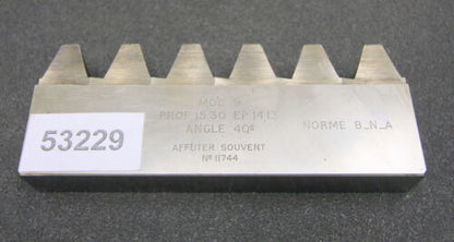 ROLLET PARIS Hobelkamm rack cutter m= 9 Angle 20° Z= 6