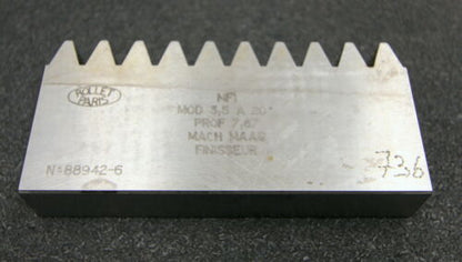 ROLLET PARIS Hobelkamm rack cutter m= 3,5 Angle 20°