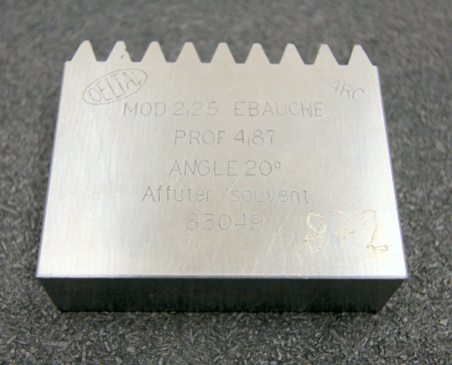 DELTAL Hobelkamm rack cutter m= 2,25 Angle 20° 64x20mm