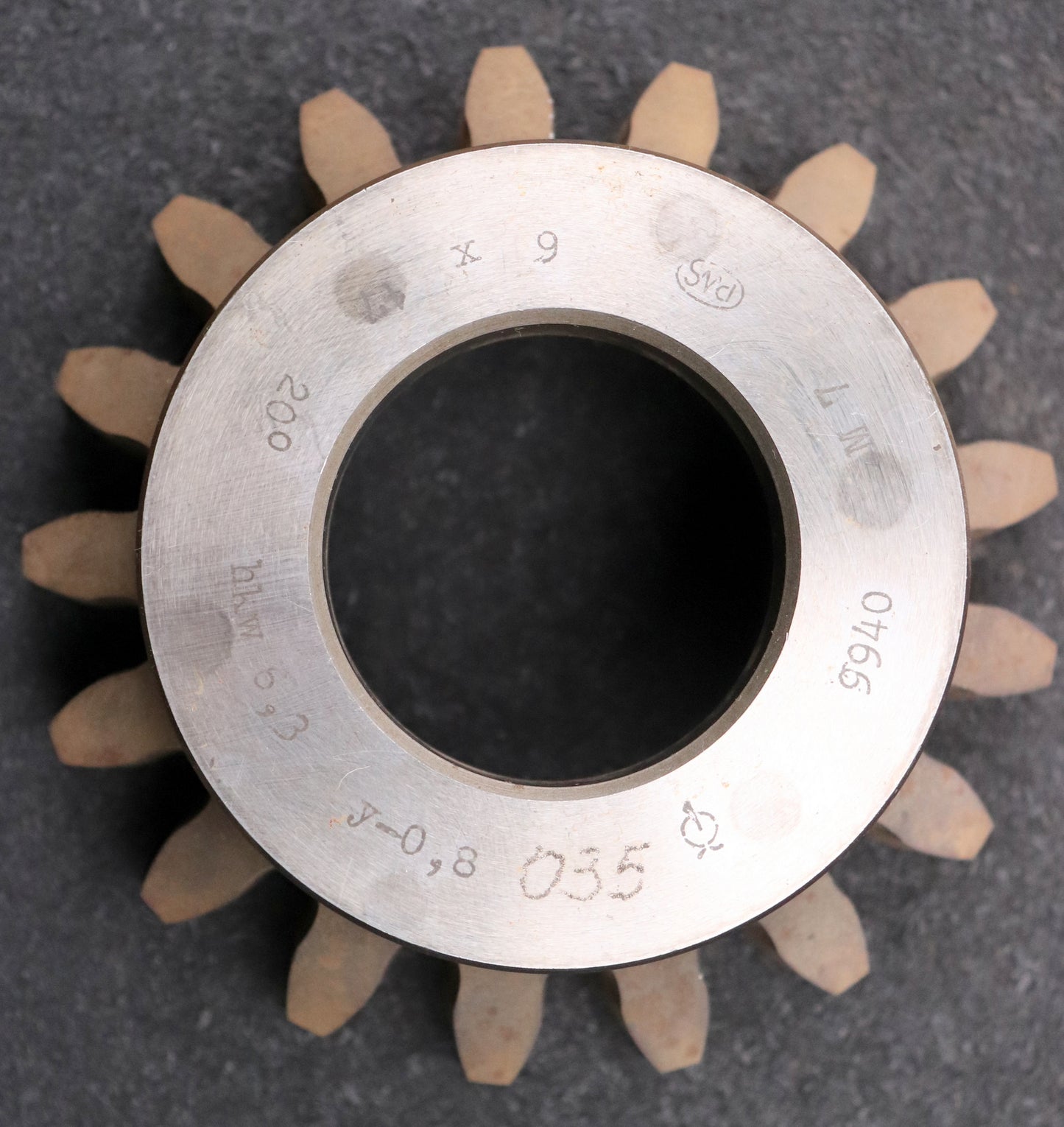 PWS Glockenschneidrad gear shaper m= 6mm EGW 20° Z= 17 hkw 6,3 Ø117x48xØ1 3/4"