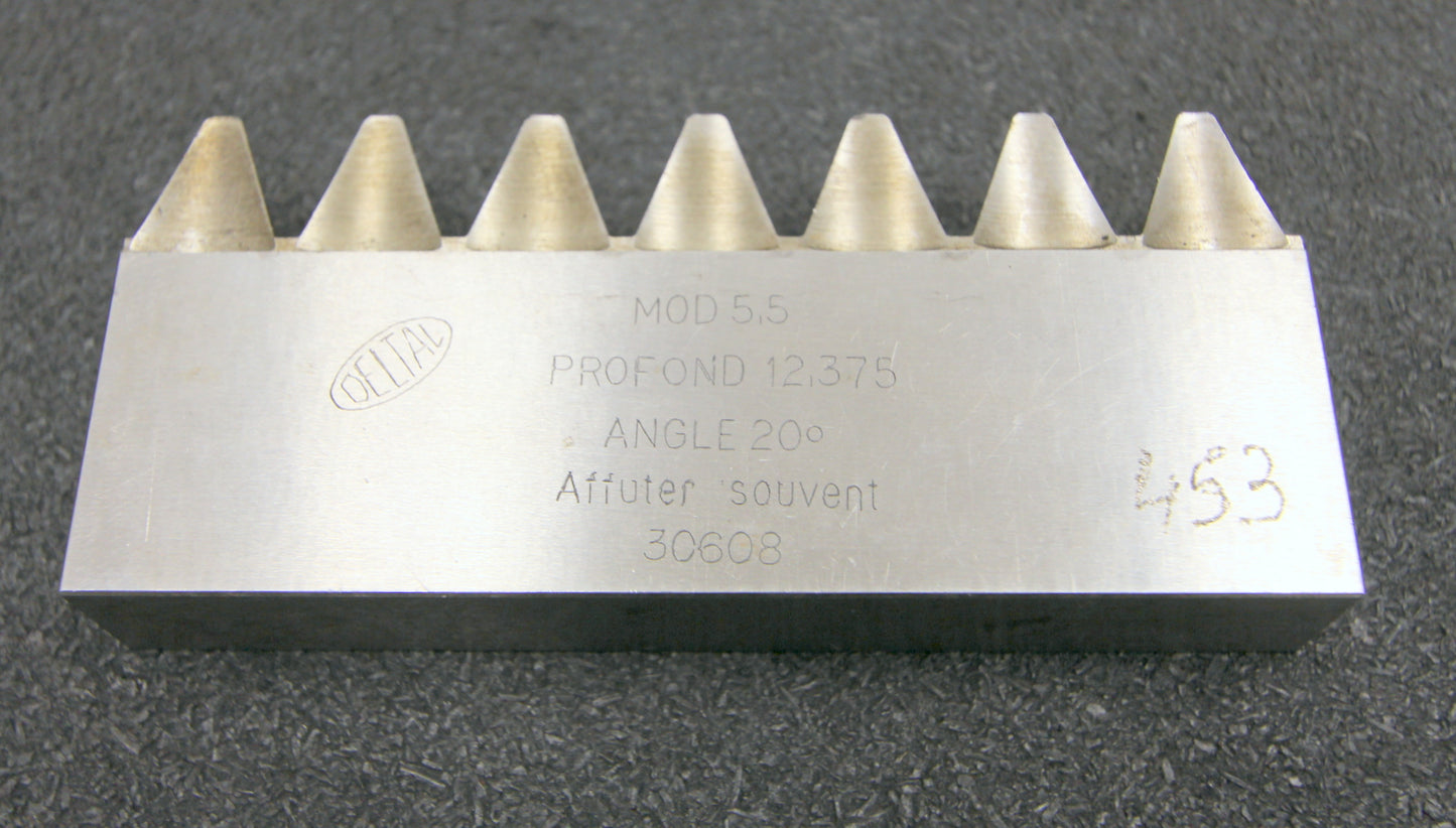 DELTAL Hobelkamm rack cutter m= 5,5 Angle 20° 120x20mm