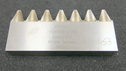 DELTAL Hobelkamm rack cutter m= 5,5 Angle 20° 120x20mm