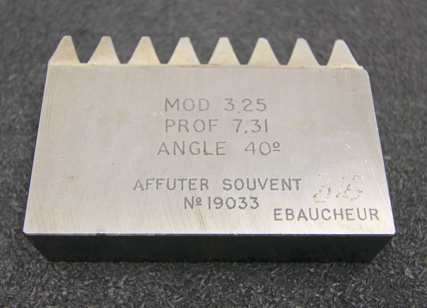 ROLLET PARIS Hobelkamm rack cutter m= 3,25 Angle 20°