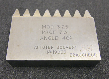 ROLLET PARIS Hobelkamm rack cutter m= 3,25 Angle 20°