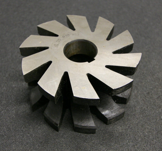 Halbrund-Formfräser konkav Radiusfräser Radius 18mm - 125x62x32mm 10 Spannuten