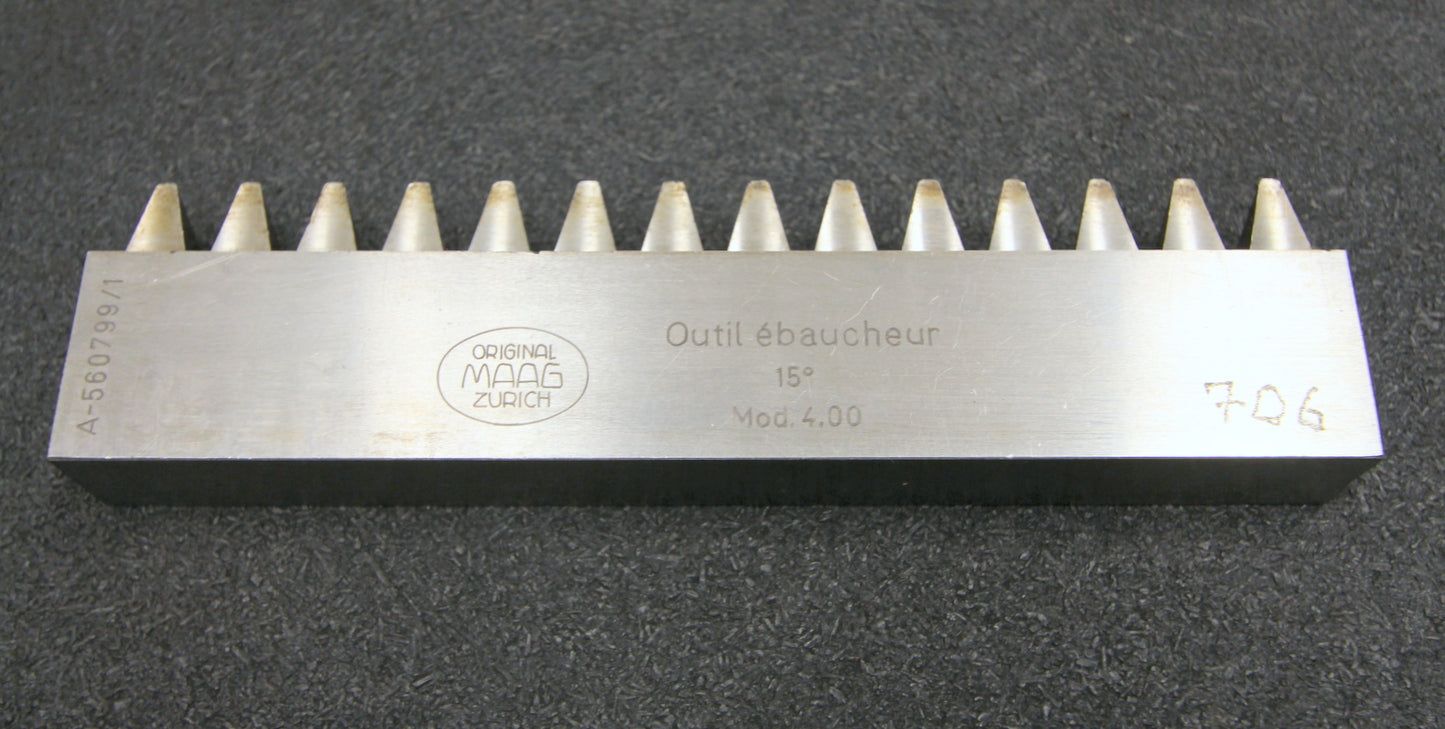 MAAG Hobelkamm rack cutter m= 4,00 Angle 15° 175x20mm