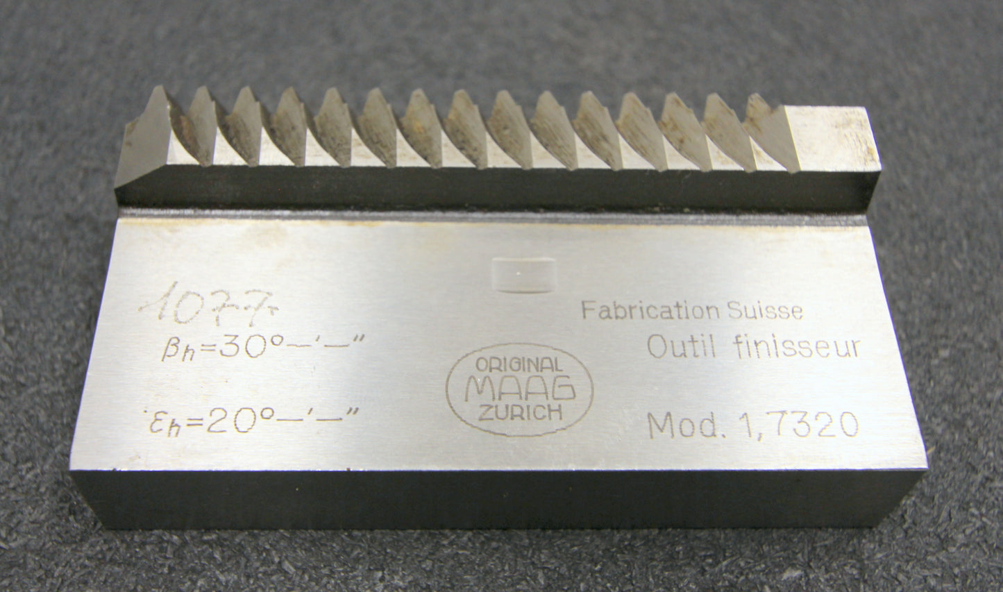 MAAG Hobelkamm rack cutter m= 1,7320 Eh 20° ßh= 30°