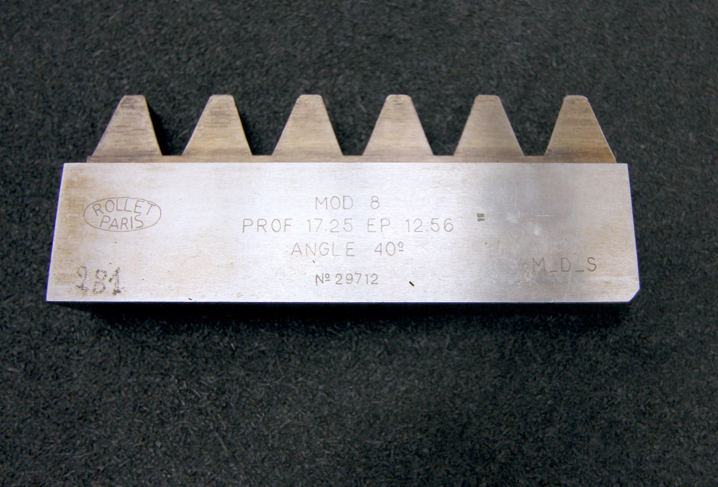 ROLLET PARIS Hobelkamm rack cutter m= 8 Angle 20°