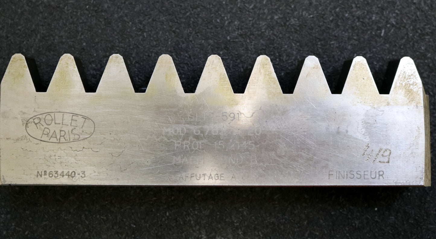 ROLLET PARIS Hobelkamm rack cutter m= 6,762 Angle 20°