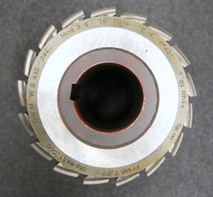 Bild des Artikels SAAZOR-Stollenwälzfräser-involute-spline-hob-m-=-3,5mm-19°50´-EGW-Ø120x110xØ40mm