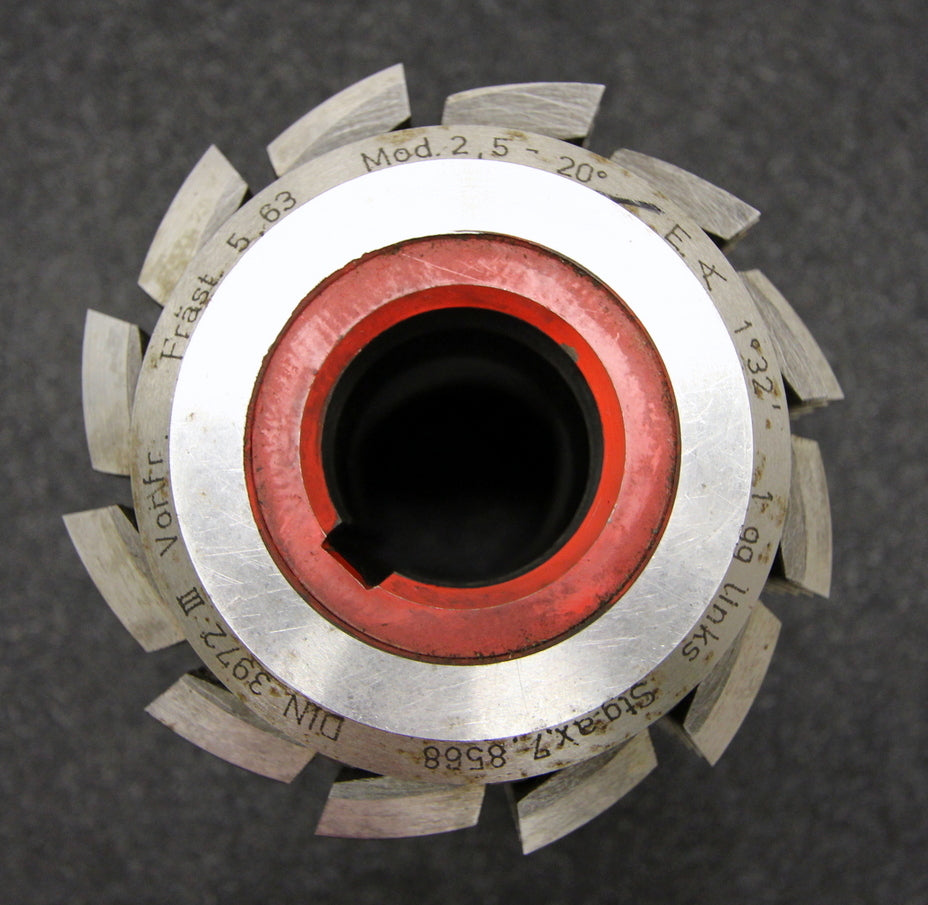 Bild des Artikels SAAZOR-Stollenwälzfräser-involute-spline-hob-Vorfäser-m-=-2,5mm-Ø100x105xØ32mm