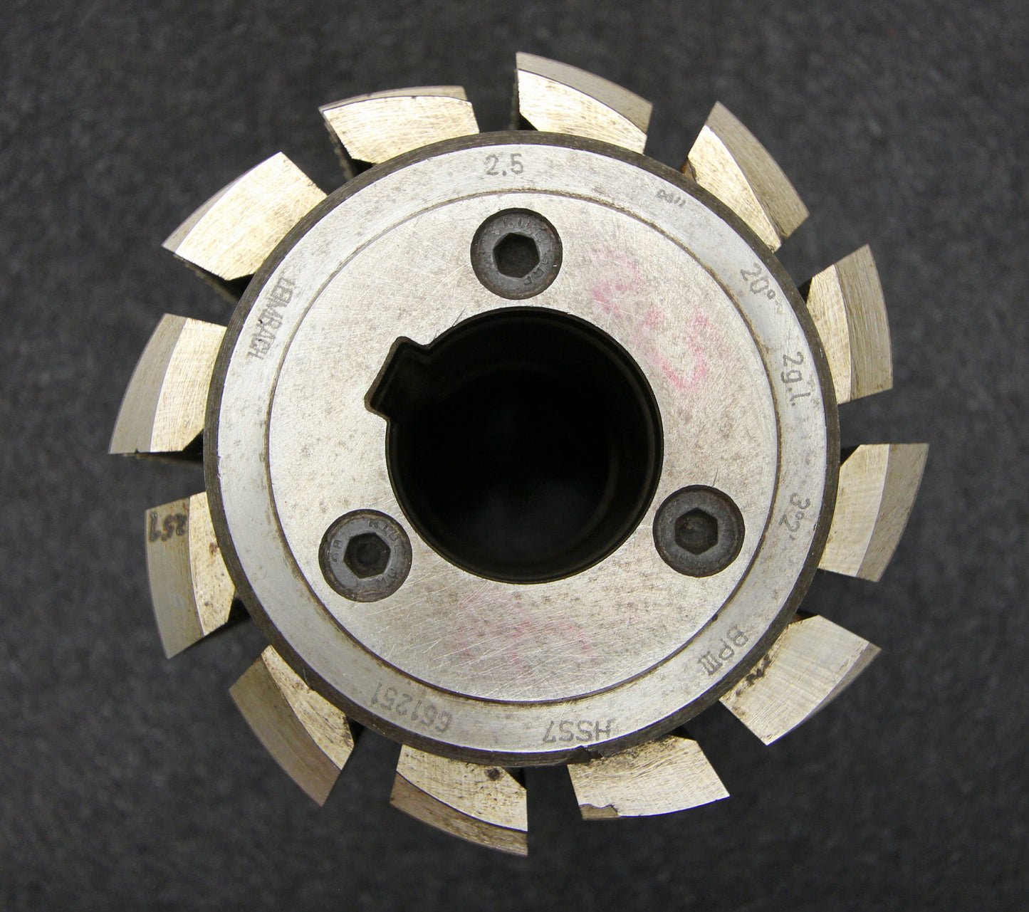 Bild des Artikels LEIMBACH-Stollenwälzfräser-involute-spline-hob-m=-2,5mm-BP-III-Ø100x105xØ32mm-