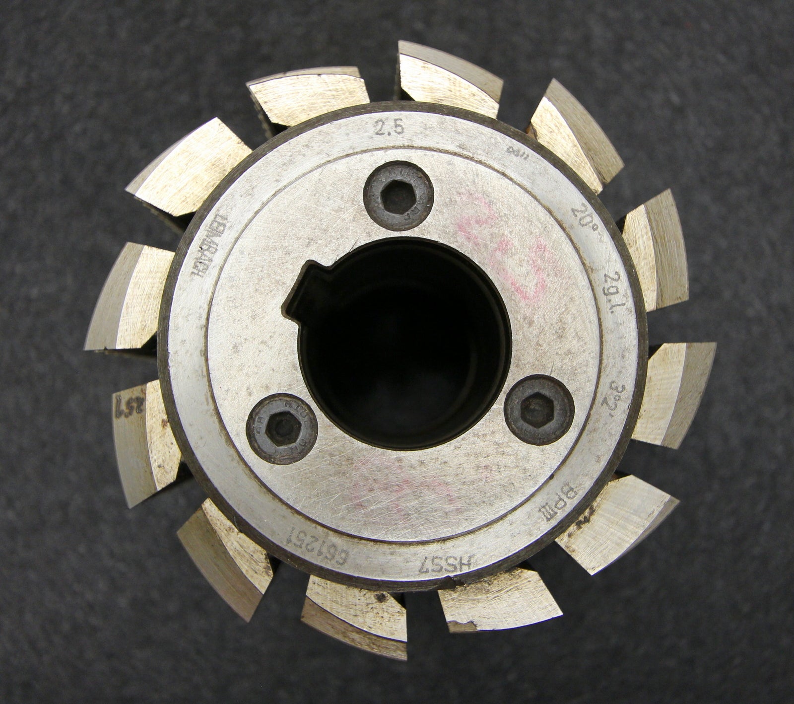 Bild des Artikels LEIMBACH-Stollenwälzfräser-involute-spline-hob-m=-2,5mm-BP-III-Ø100x105xØ32mm-