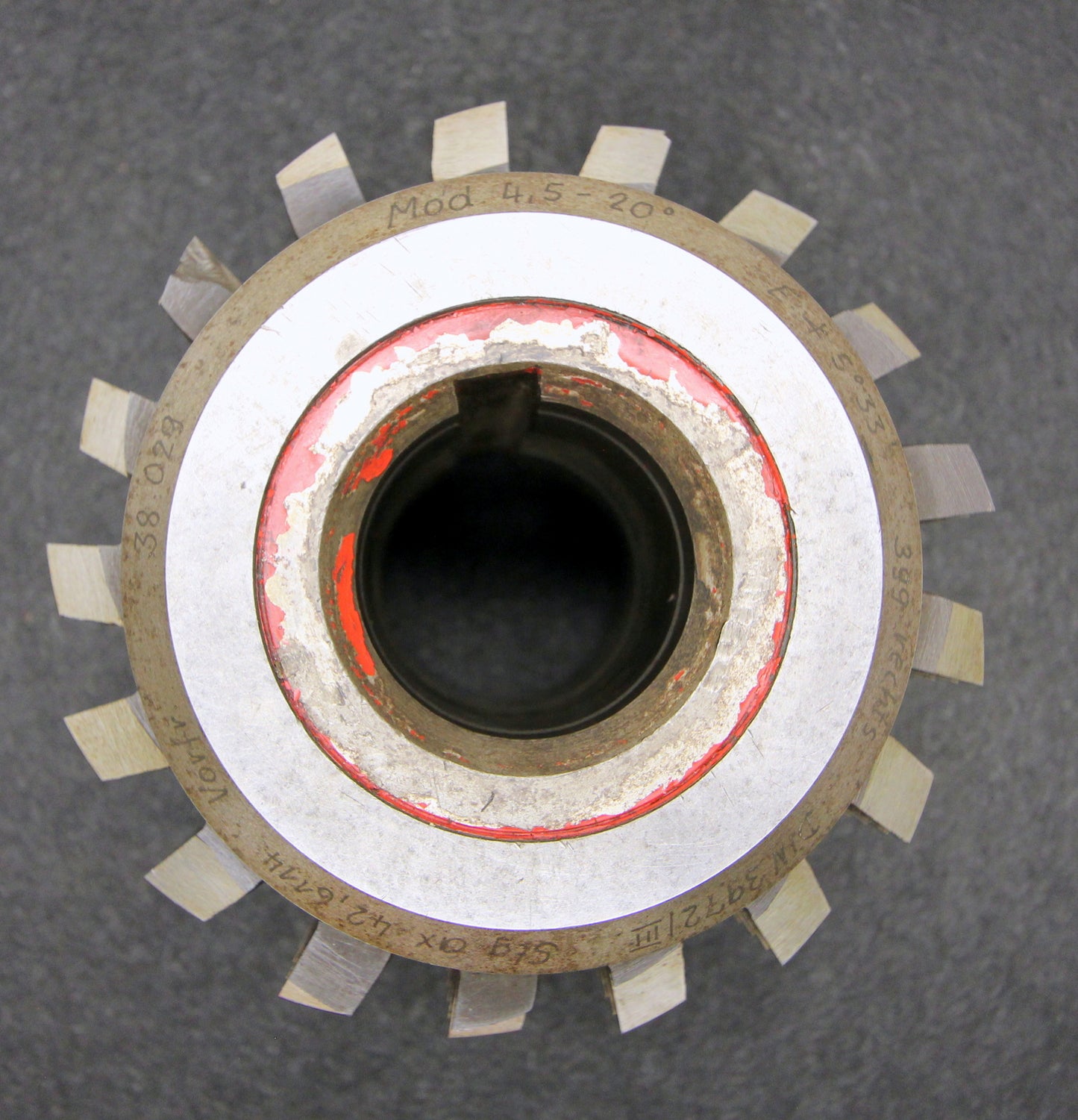 Bild des Artikels SAAZOR-Stollenwälzfräser-involute-spline-hob-Vorfäser-m-=-4,5mm-Ø160x140xØ50mm
