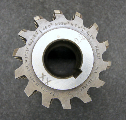 Bild des Artikels GPS-Keilwellenwälzfräser-spline-hob-10-Keile-46x52x6-mit-Höcker-Ø90x80xØ32mm