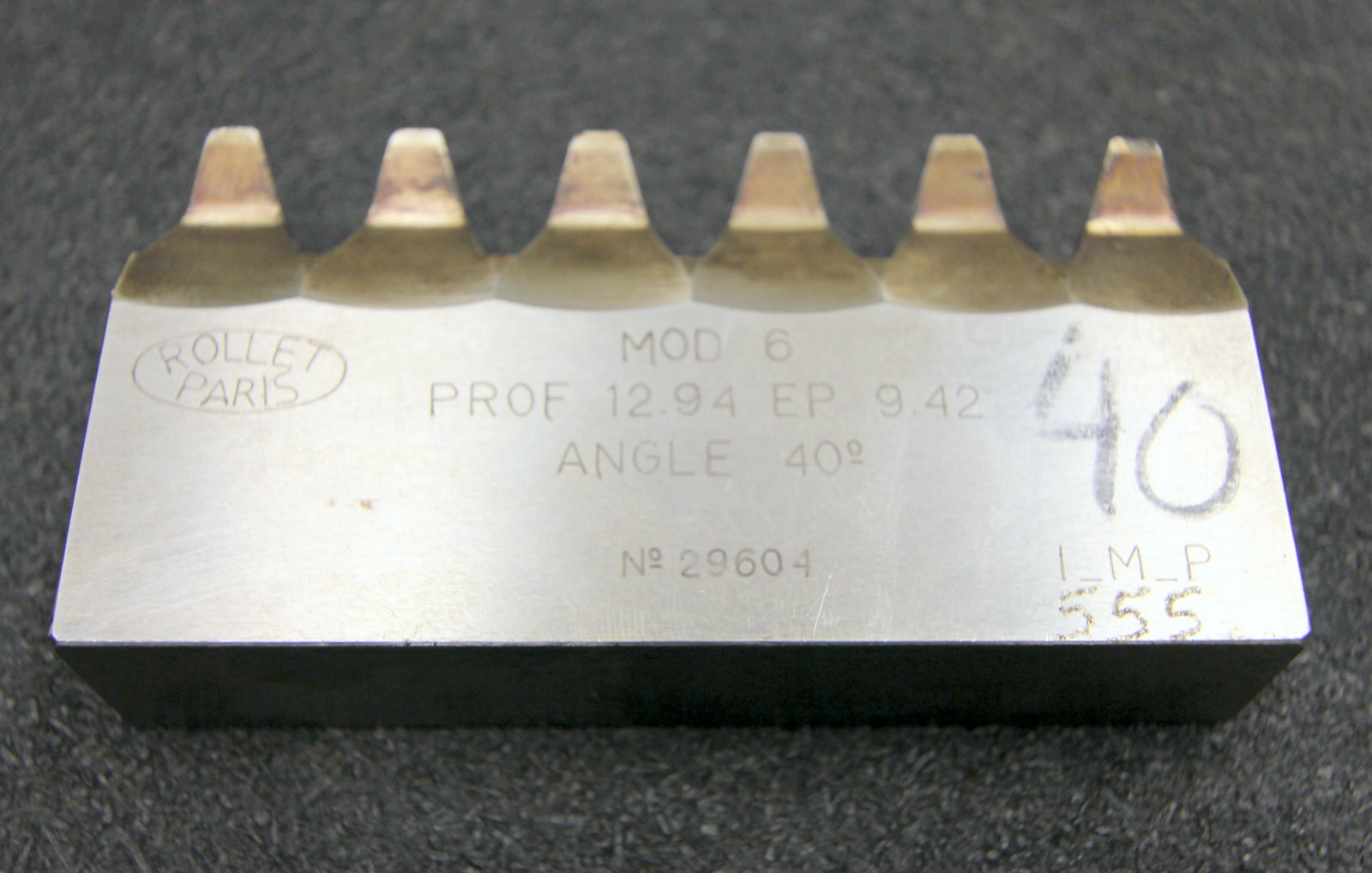 Bild des Artikels ROLLET-PARIS-Hobelkamm-rack-cutter-für-MAAG-Wälzhobelmaschinen-Modul-6-110x25mm