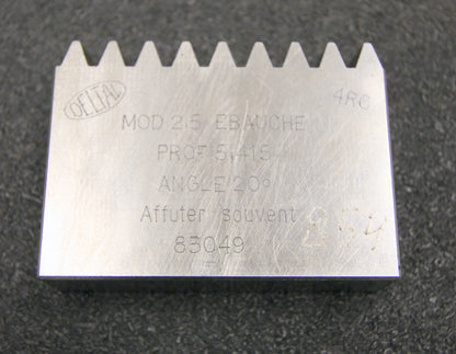 DELTAL Hobelkamm rack cutter m= 2,5 Angle 20° 70x20mm