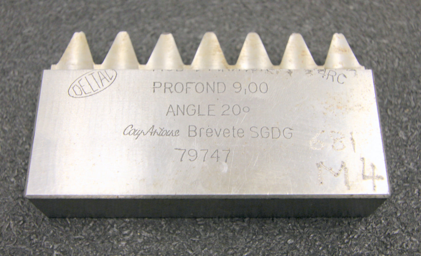 DELTAL Hobelkamm rack cutter m= 4 Angle 20° 88x20mm