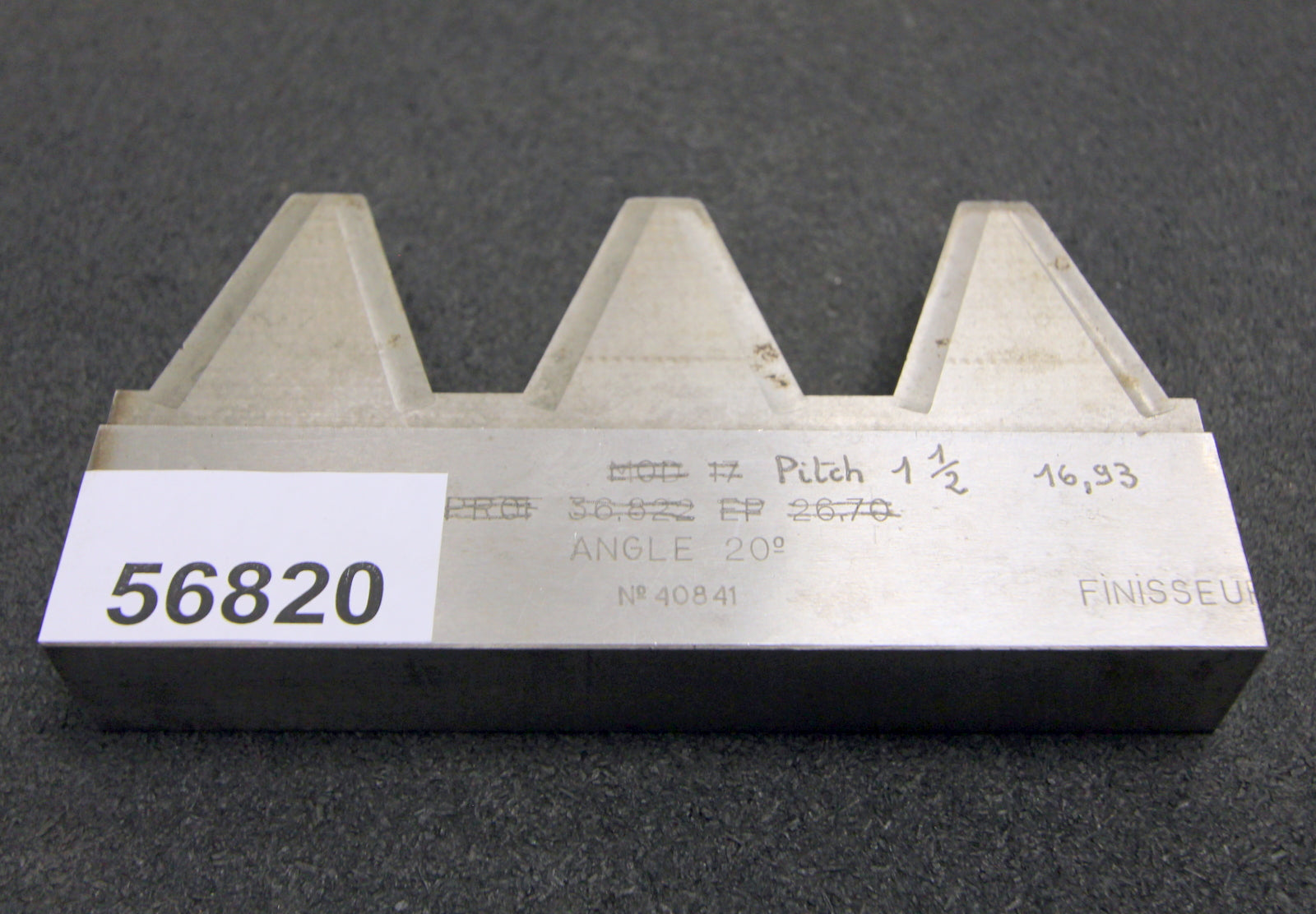 Bild des Artikels Hobelkamm-rack-cutter-für-MAAG-Wälzhobelmaschinen-Pitch-1,5-EGW-20°-155x21mm