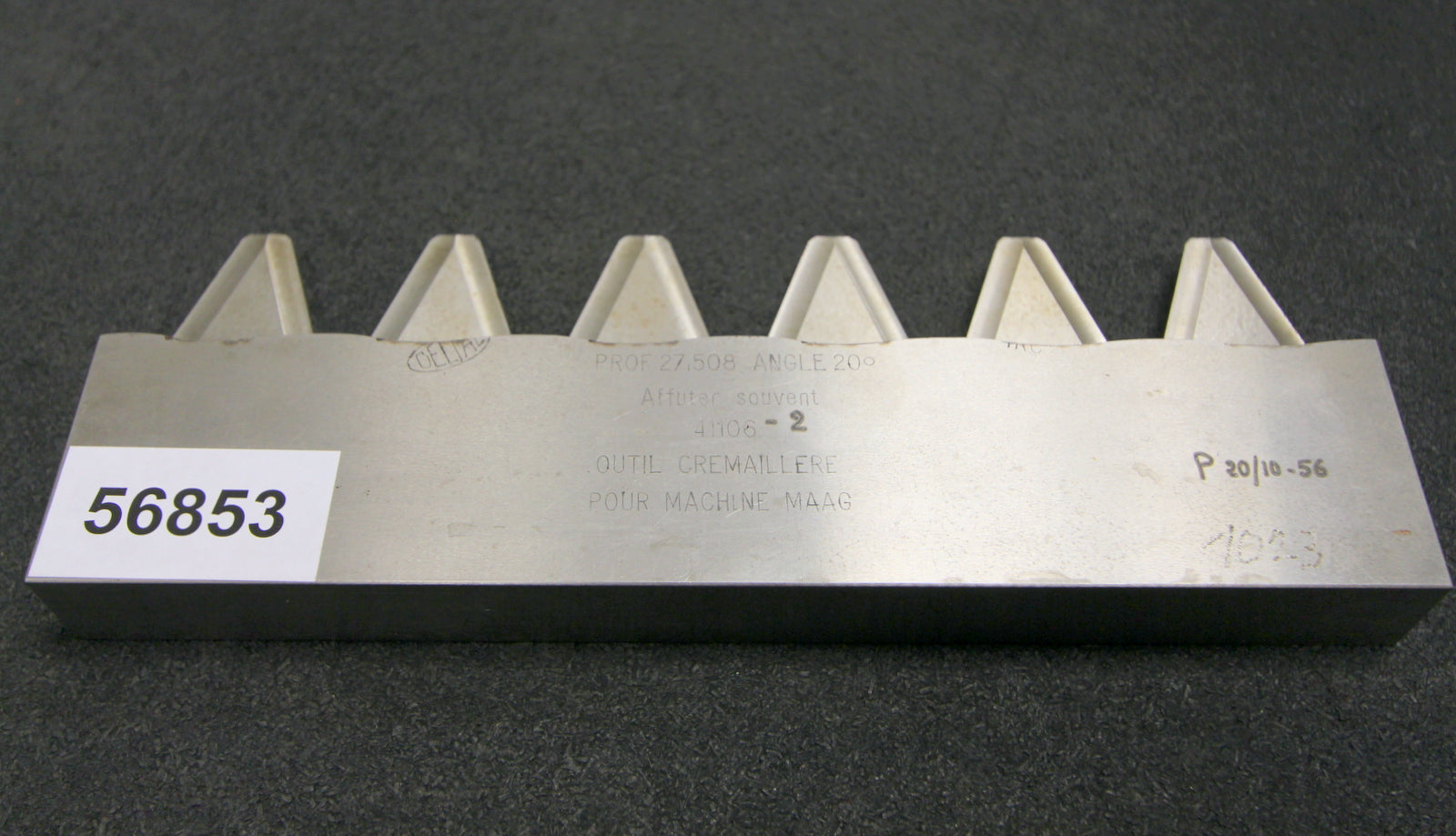 Bild des Artikels DELTAL-Hobelkamm-rack-cutter-für-MAAG-Wälzhobelmaschinen-m=-12,7-EGW-20°-Z=6