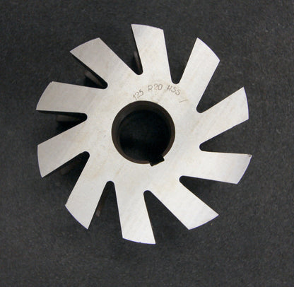 Bild des Artikels Halbrund-Formfräser-konkav-Radiusfräser-Radius-18mm---125x70x32mm-10-Spannuten