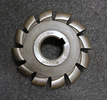 Bild des Artikels PWS-Halbrund-Formfräser-konvex-Radiusfräser-Radius-8mm---80x16x22mm-12-Spannuten