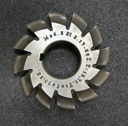 Bild des Artikels Zahnformfräser-m-=-5mm-BP-I-nach-DIN3972-No.-3-für-Z=-17-20--90x15x32mm-+-LKN