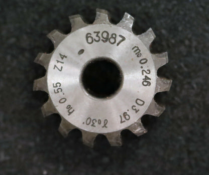 MIKRON Vollstahl-Wälzfräser No. 63987 m= 0,246 ho= 0,55 D3,97 - Ø30x10xØ8mm