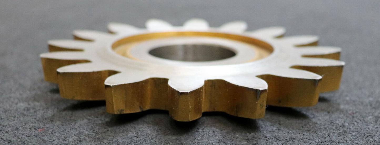 Scheibenschneidrad m= 8mm Z= 16 Da=128mm EGW 20° Qualität A HSS+TIN Bohrung 1 3/4"