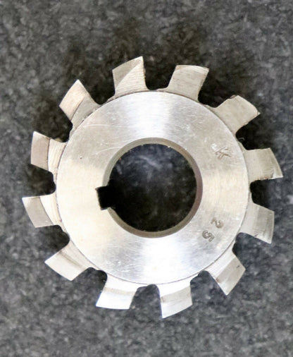 KÖPFER Wälzfräser m= 1,25mm EGW 20° 1-gg. LINKS HSS mit Anschnitt 12 Spannuten gebra