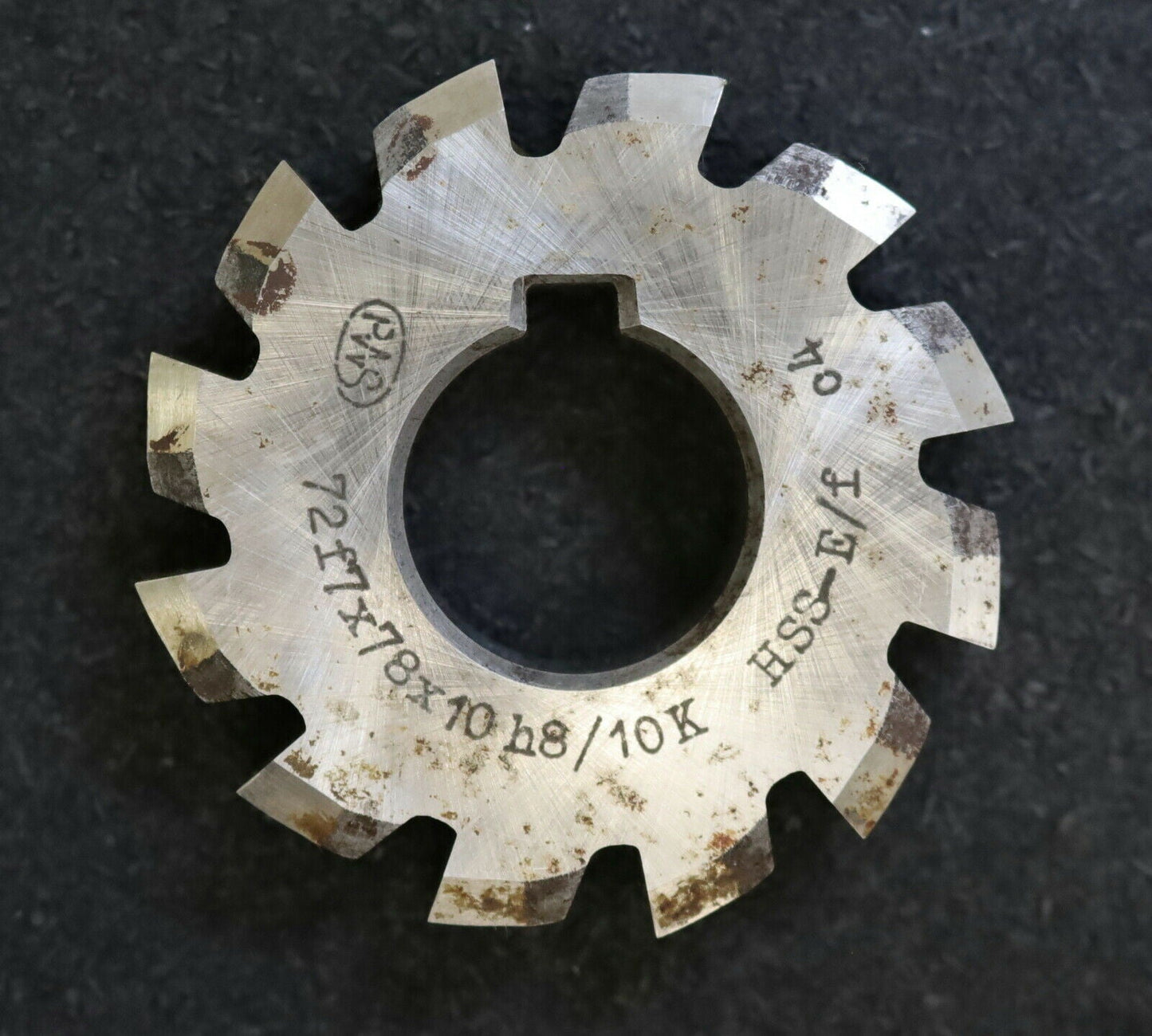 PWS Keilwellen Formfräser für 10 Keile 72f7x78x10h8 Form A - Ø70x15xØ27mm