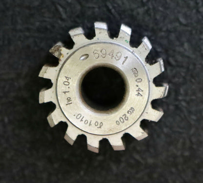 MIKRON Vollstahl-Wälzfräser No. 69491 m= 0,44 ho= 1,04 Abmessungen Ø24x10xØ8mm