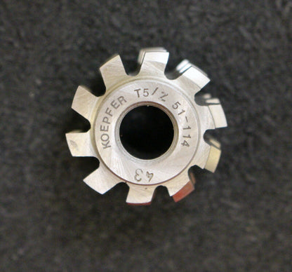 KÖPFER Zahnriemenrad-Wälzfräser T5 24x16x8mm 10 Spannuten für Z = 51-114