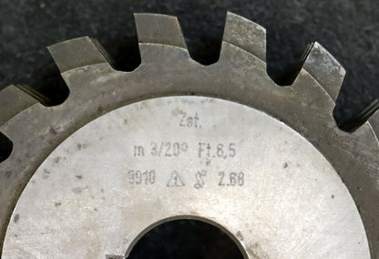 Zahnstangenfräser 3-rillig m=3,0mm 20° EGW Frästiefe 6,5mm Ø118x36xØ27mm