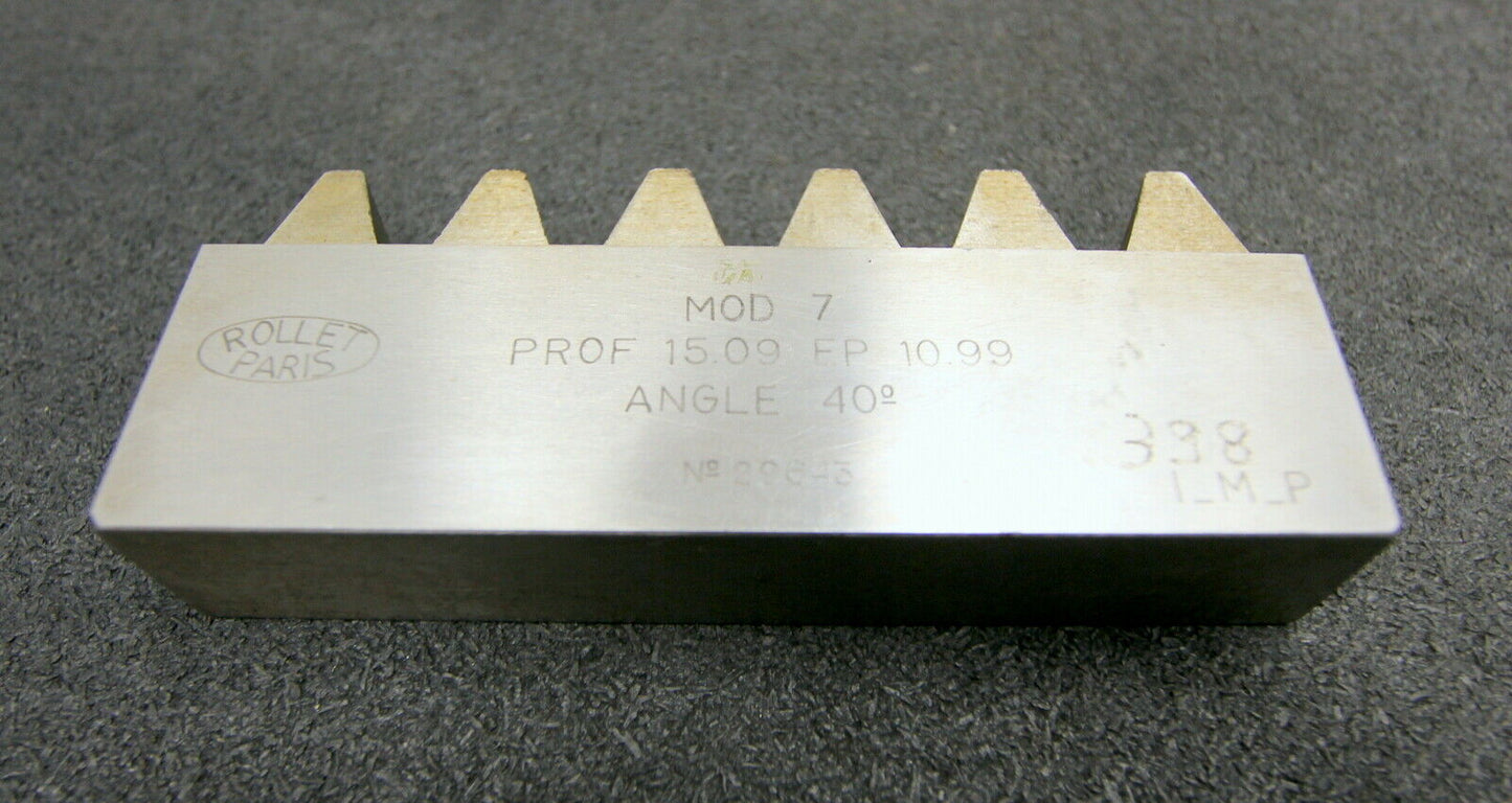 ROLLET PARIS Hobelkamm rack cutter m= 7 Angle 20°