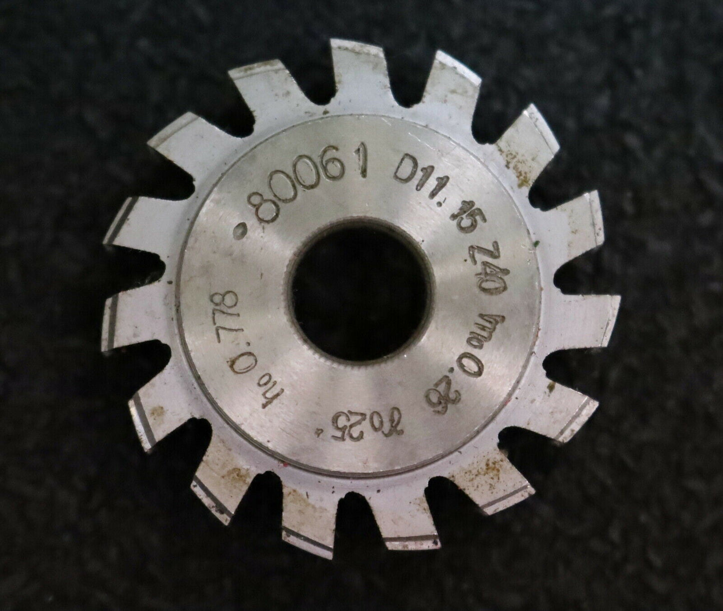 MIKRON Vollstahl-Wälzfräser No. 80061 m= 0,26 ho= 0,778 D11,15 Z40 - Ø32x10xØ8mm