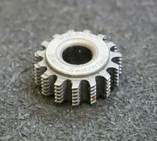 MIKRON Vollstahl-Wälzfräser No. 39075 m= 0,38 ho= 1,15 D18,08 Z45 - Ø24x10xØ8mm