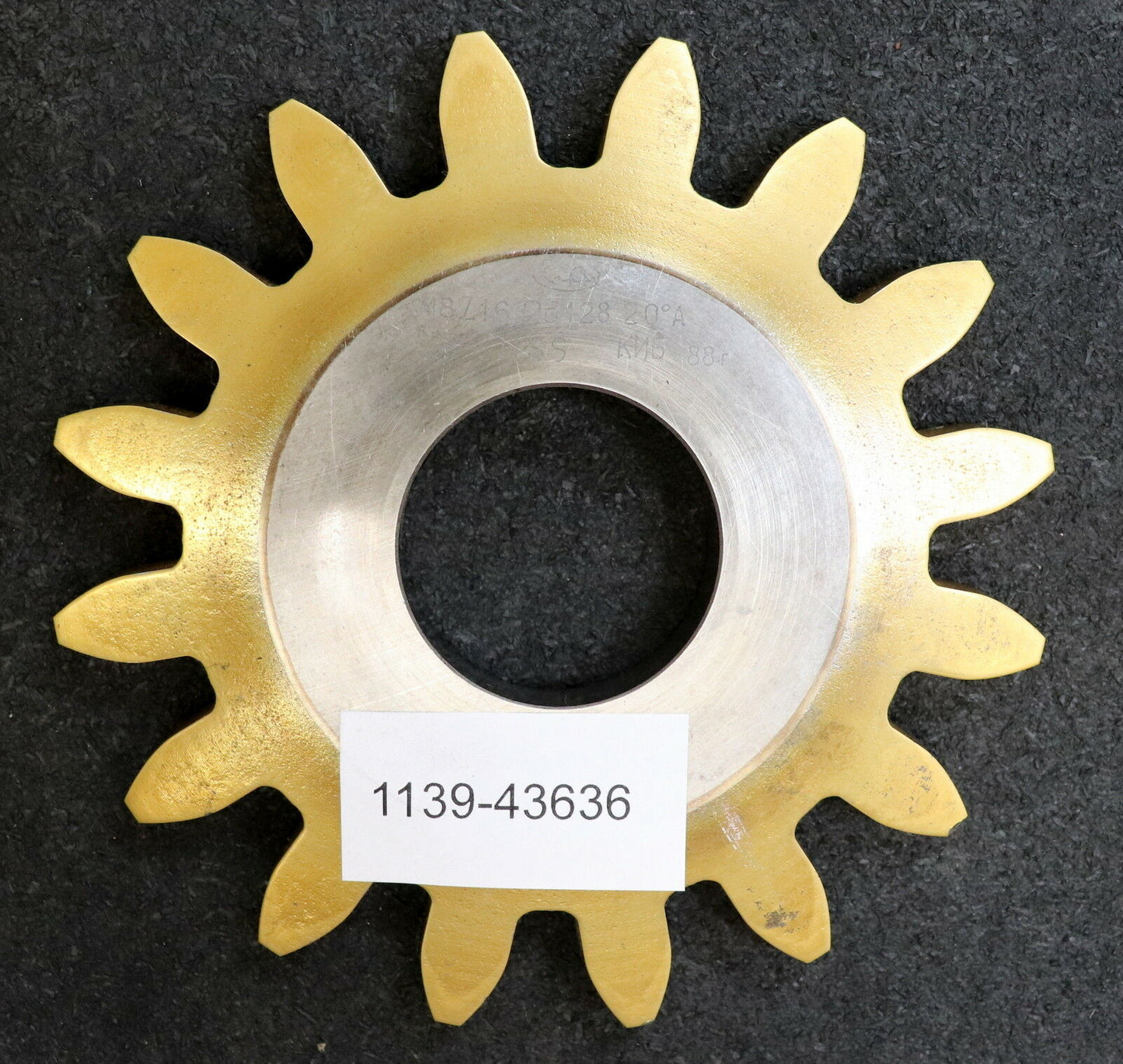 Scheibenschneidrad m= 8mm Z= 16 Da=128mm EGW 20° Qualität A HSS+TIN Bohrung 1 3/4"