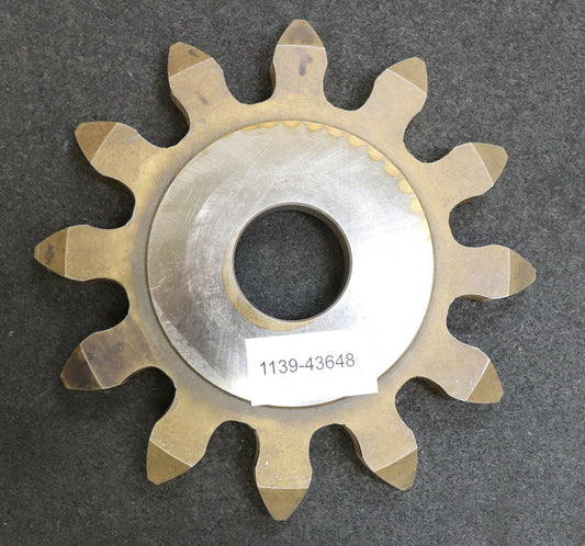 JAL Scheibenschneidrad m= 14,0mm DIN 3972 BP II Z= 12 Da=202mm EGW 20° Qualität A