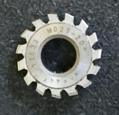 SCHNYDER Wälzfräser No. 11833 m= 0,29 EGW 20° 2378-80 Abmessungen Ø24x10xØ8mm