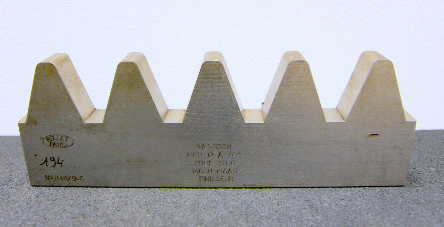ROLLET PARIS Hobelkamm rack cutter m= 12 Angle 20°