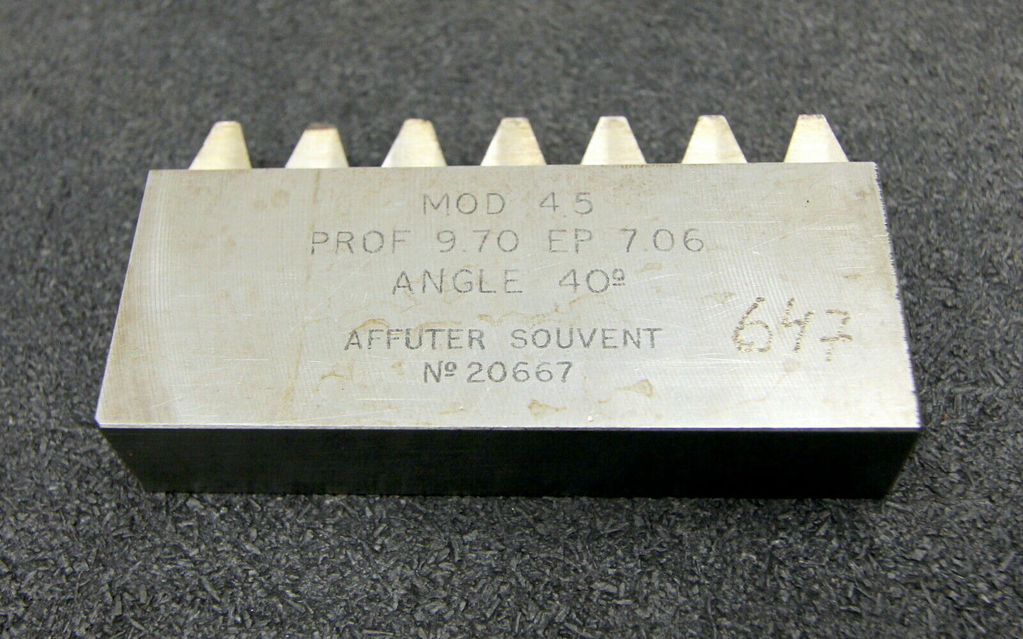 ROLLET PARIS Hobelkamm rack cutter f. MAAG-Wälzhobelmaschinen m= 4,5 Angle 20° 7 Z.