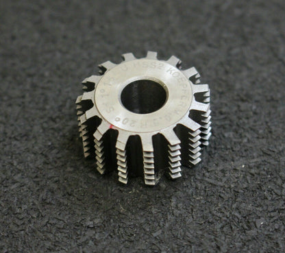 KÖPFER Vollstahl-Wälzfräser m= 0,5mm 20° EGW 1gg. rechts 15 Spannuten 24x12x8mm
