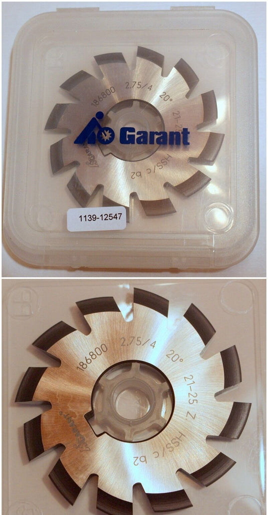 Zahnformfräser m= 2,75 EGW 20° für 21-25 Zähne Ø80x9xØ27 / 12 Spannuten