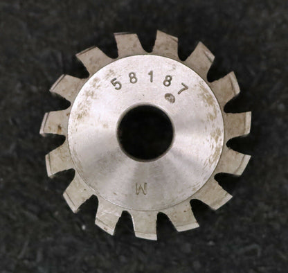 MIKRON Wälzfräser No. 58187 - Ø32x10xØ8mm 1gg. Rechts 15 Spanuten
