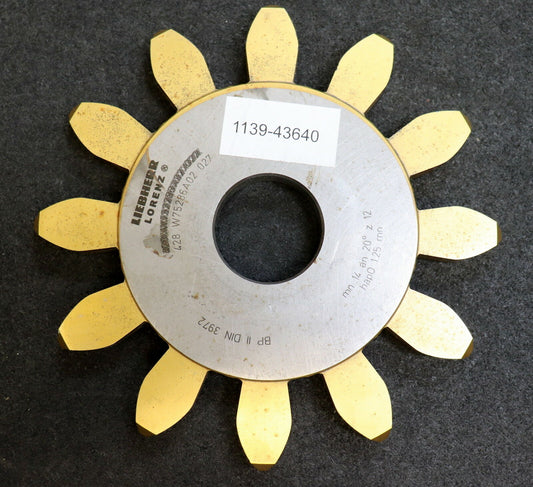 LORENZ Scheibenschneidrad m= 14,0mm haP0=1,25x mn DIN 3972 BP II Z= 14 Da=212mm