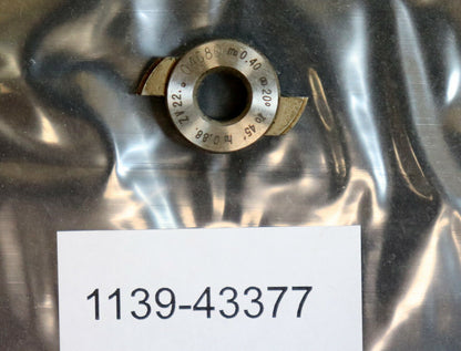 MIKRON Schlagzahn-Wälzfräser m= 0,4mm Fräser ZV 22 Abmessungen 28x6,5x8mm HSS