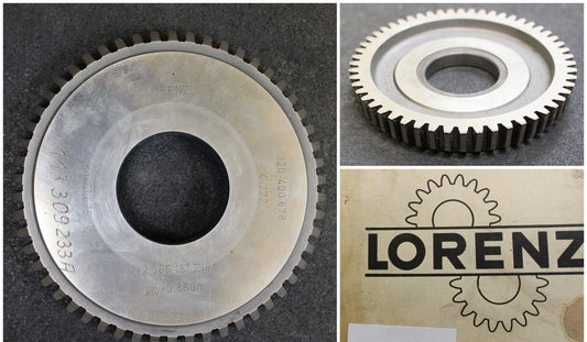 LORENZ Scheibenschneidrad m= 2,366mm D:132mm Bohrung 1 3/4" - 54 Zähne-15°-ß=0°